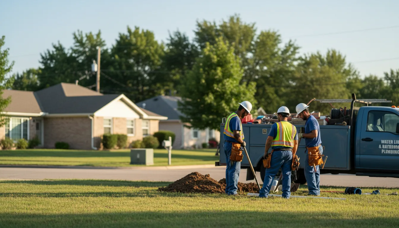 Residential water line and bathroom plumbing service in Ava, OH